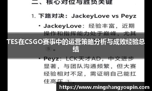 TES在CSGO赛事中的运营策略分析与成败经验总结